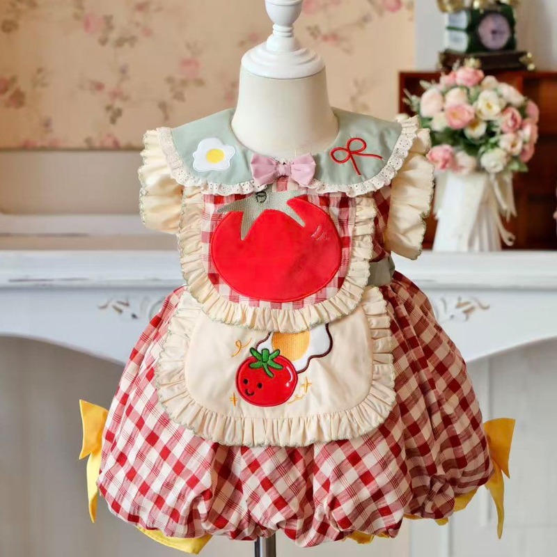 Embroidery Egg - Abito Lolita per Bambine Stile Cottagecore,