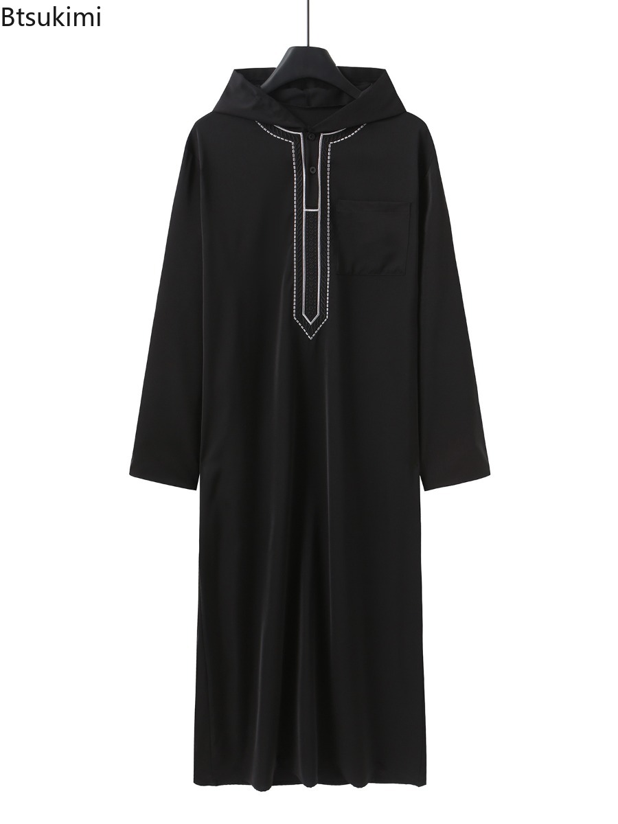 Embroidery Arabic - Abaya Musulmana alla Moda 2026, Abito