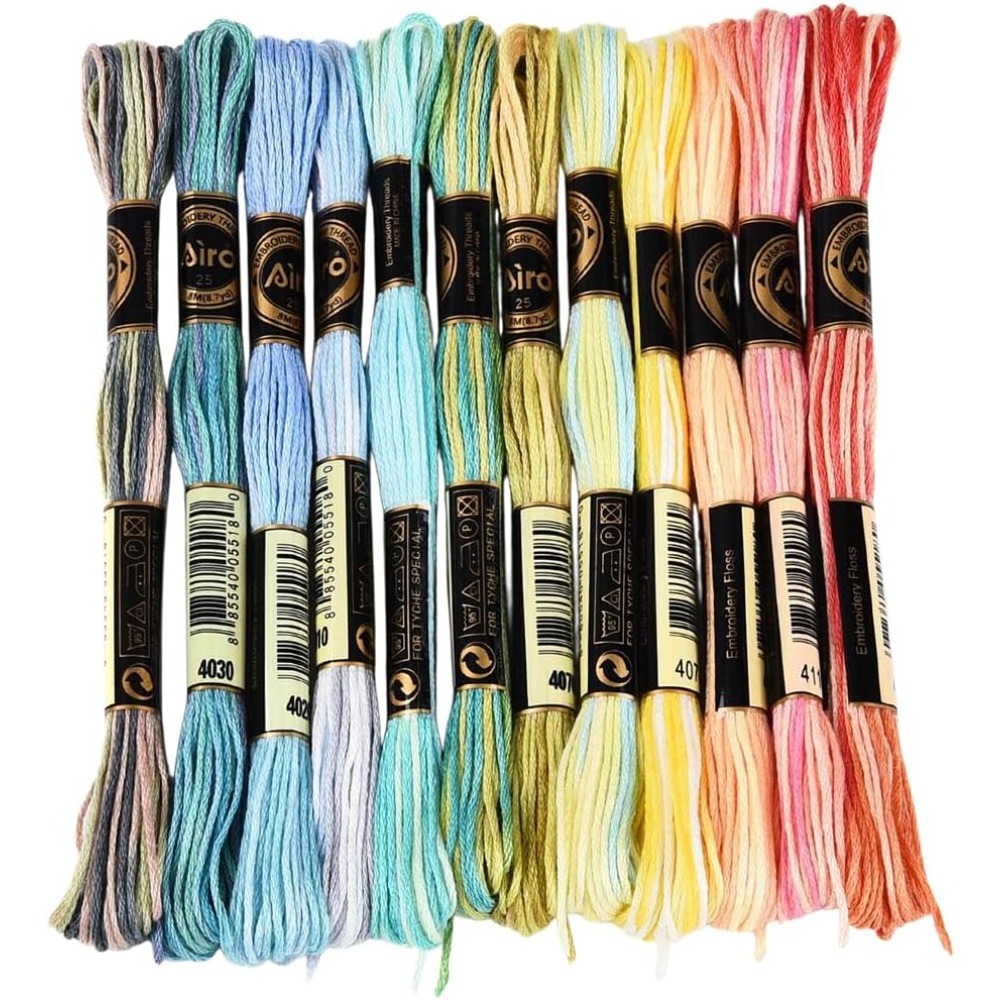 Embroidery Stitch - 12 Rocchetti da 105 Iarde, Filo