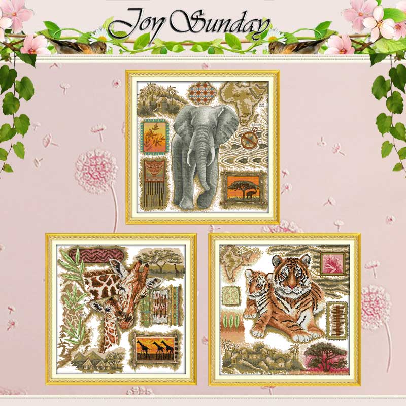 Embroidery Tas - Africano Animali Contati Punto Croce 11