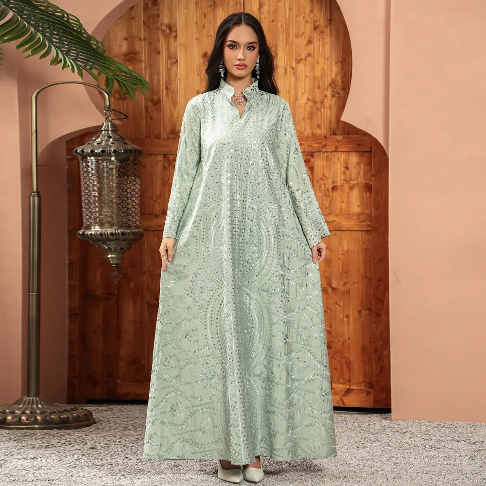 Embroidery Arabic - Elegante Dubai Abito da donna Abaya