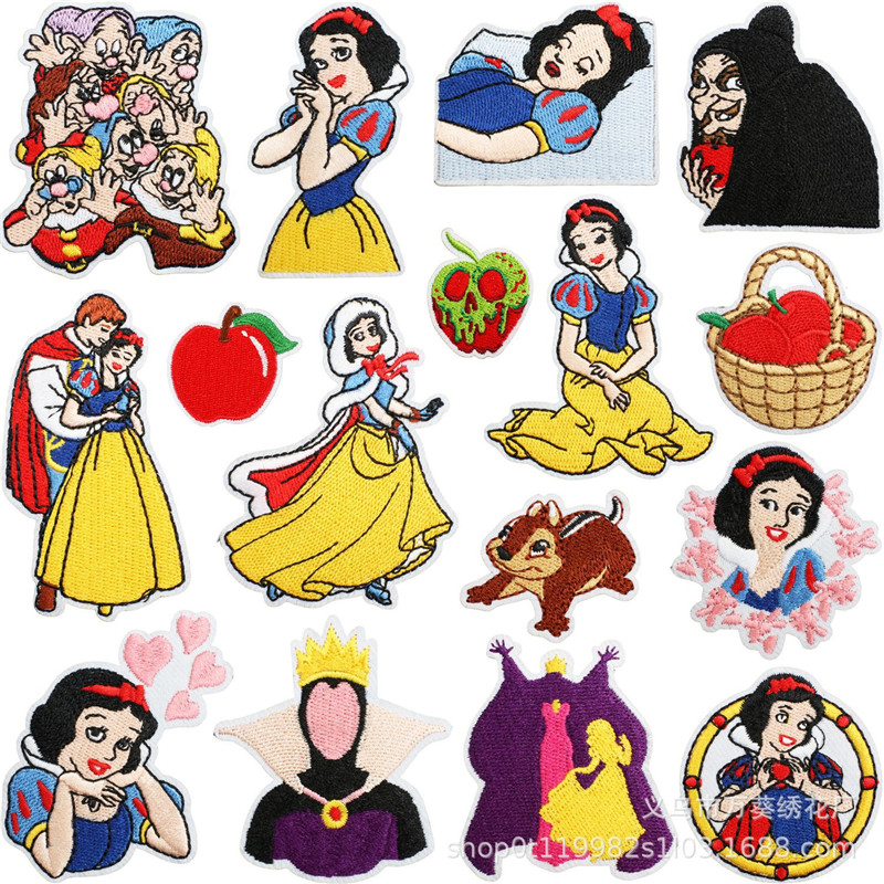Embroidery Patches - 15 pezzi toppe ricamate principessa delle