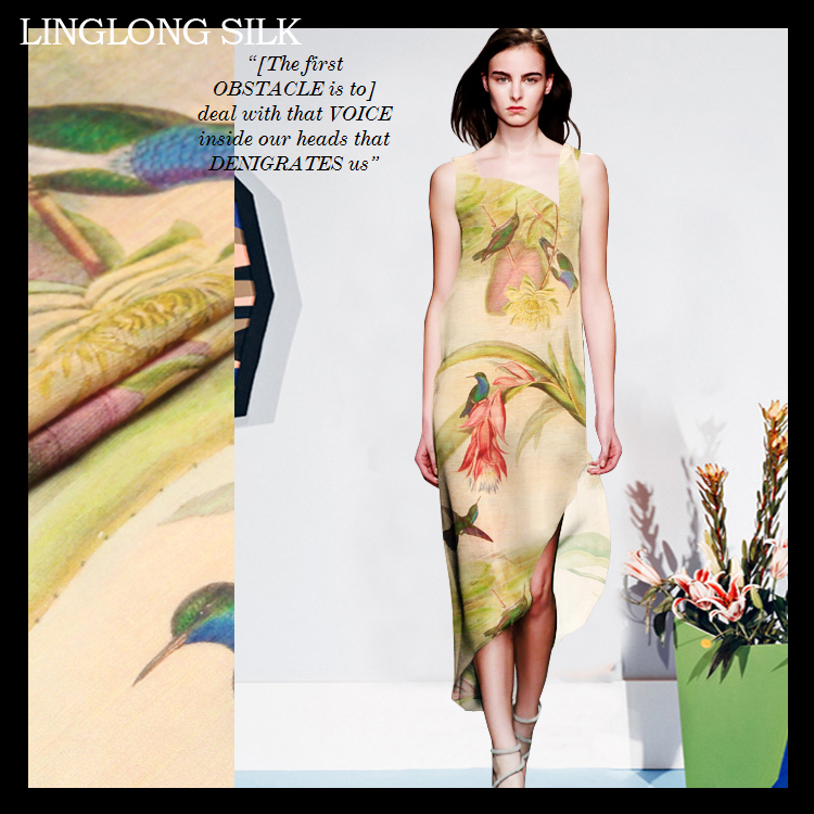 Linen Fabric Natural - Tessuto di lino di seta stampato