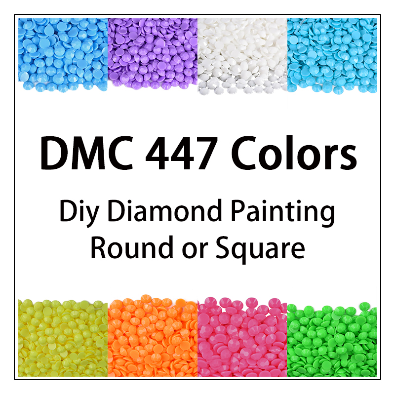 Embroidery Glass Beads - DMC 447 Colori 5D Fai Da