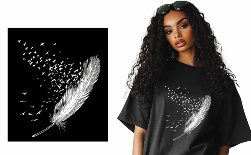 Embroidery Patches - Toppe Termoadesive Bohemian con Piume Colorate