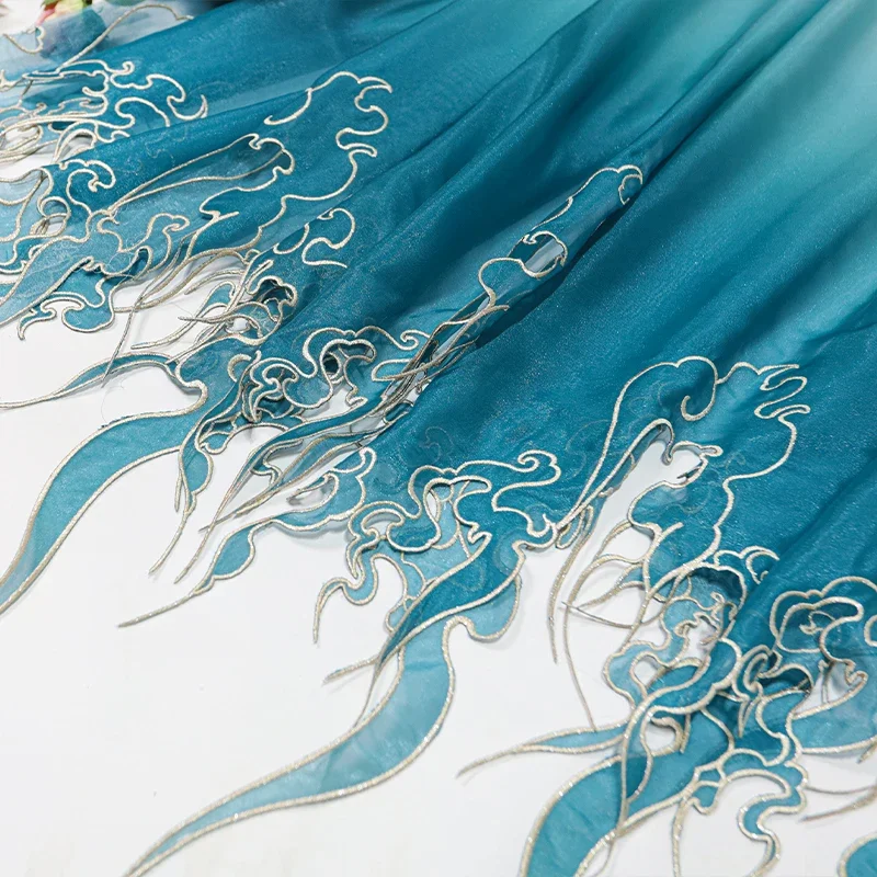 Embroidery Designer - Tessuto con Ricamo in Stile Cinese