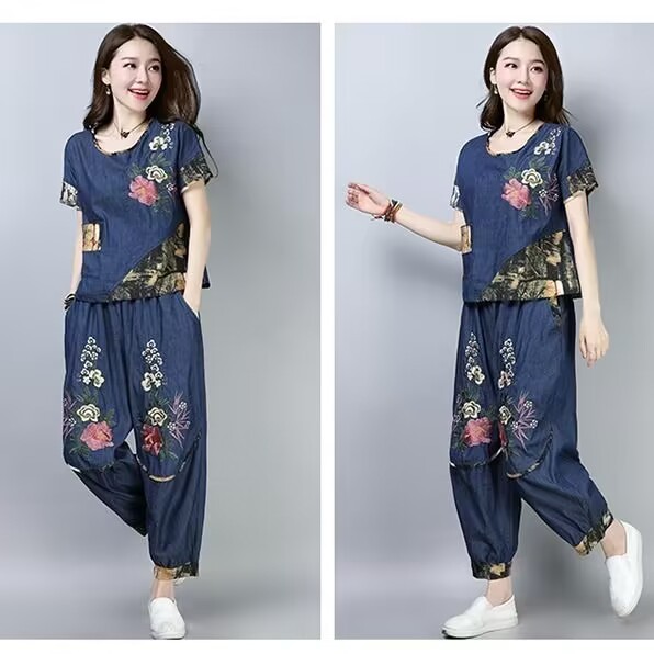 Embroidery In The Piece - Completo da donna taglie forti in