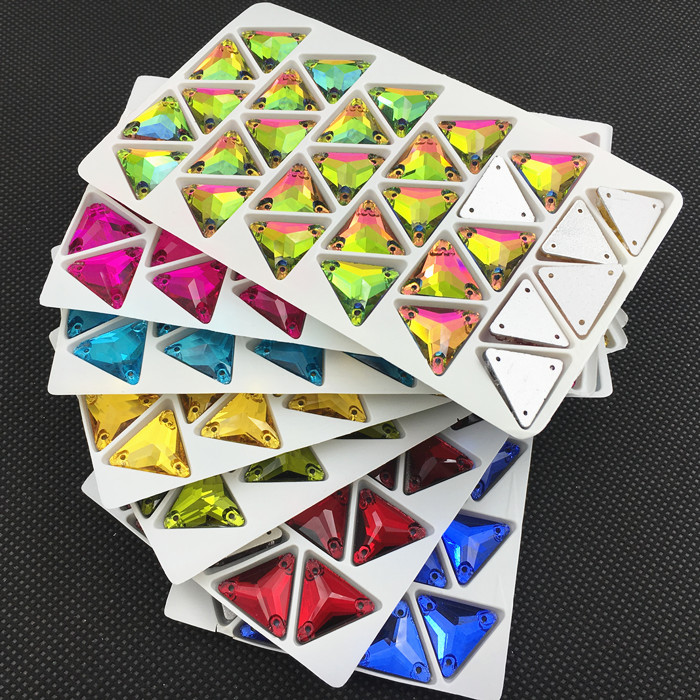 Embroidery Glass Beads - Di vetro di Cristallo del Triangolo