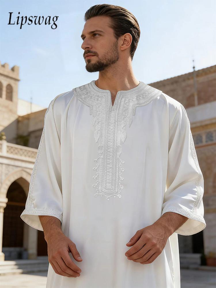 Embroidery Arabic - Abito islamico musulmano arabo da uomo,