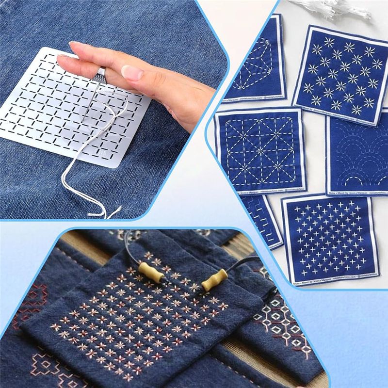 Embroidery X Pattern - A96K-Kit di stencil per ricamo con