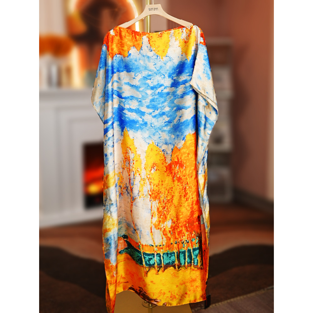 2024 Nuovo abito lungo in raso - Embroidery Baju recensione e prezzo