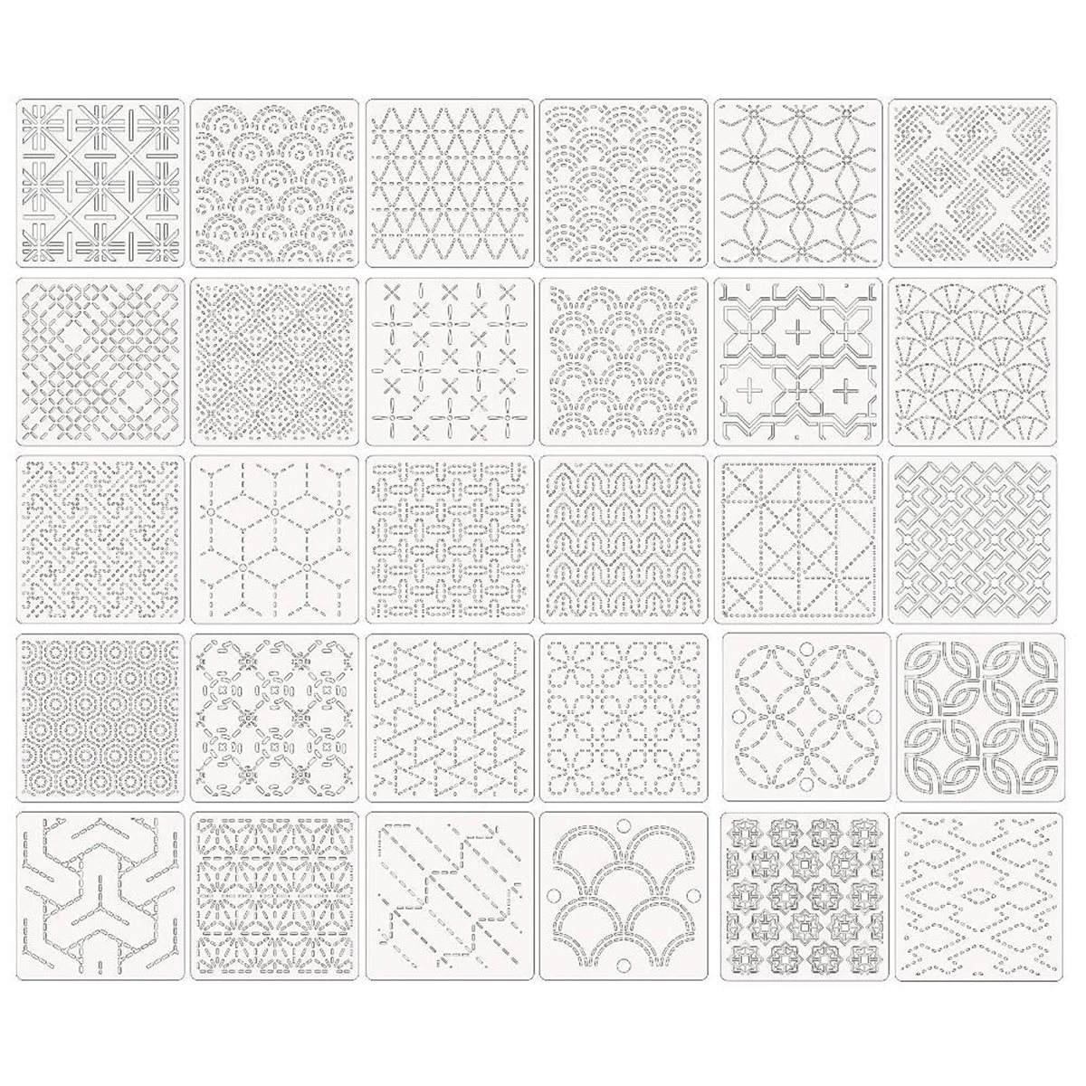Set di 30 Stencil a Forma di S - Embroidery X Pattern recensione e prezzo