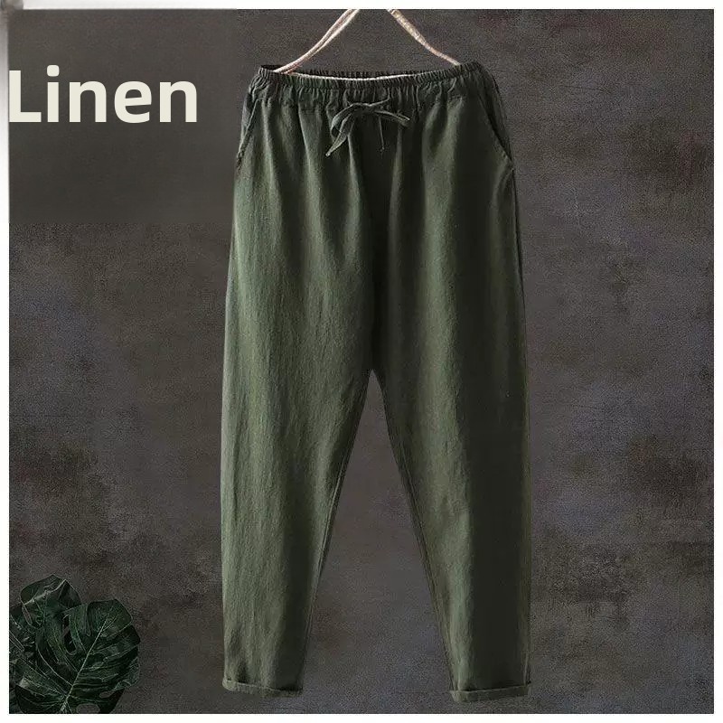 Pantaloni Casual in Puro Lino  - Linen Fabric Natural recensione e prezzo