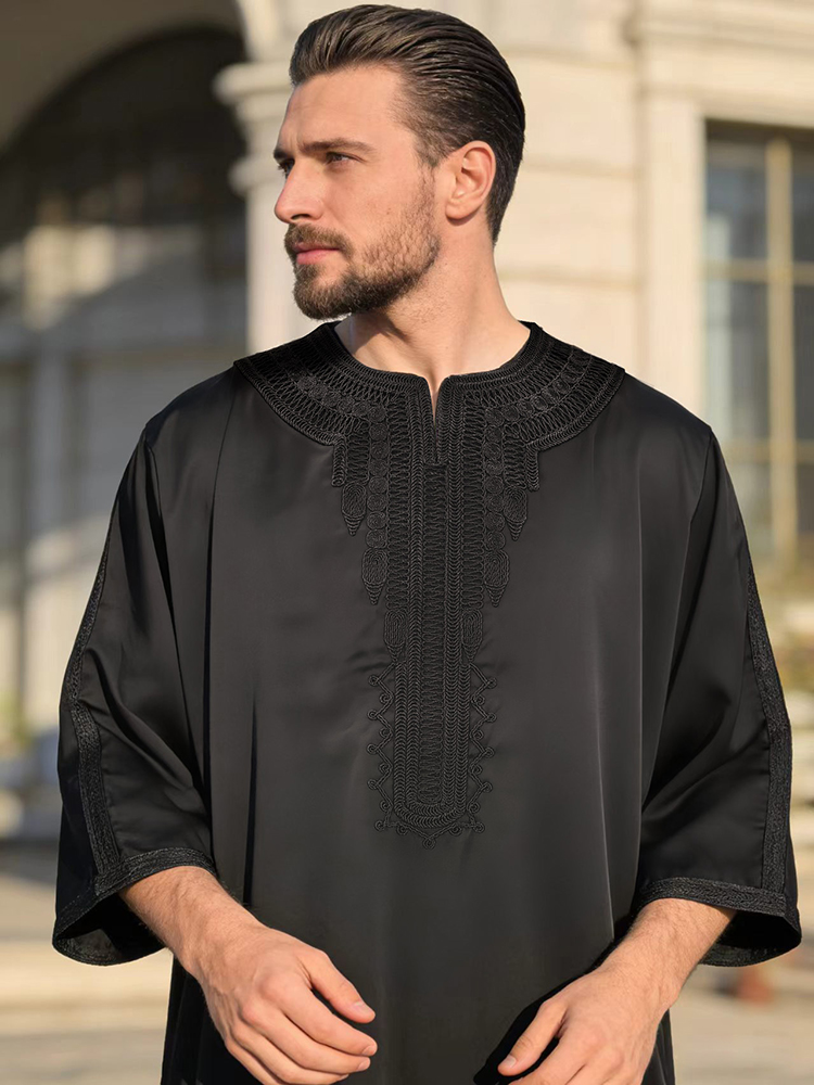 Kaftano Estivo da Uomo Musulma - Embroidery Arabic recensione e prezzo
