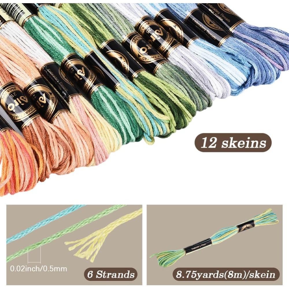 12 Gomitoli 105 Iarde Filo da  - Embroidery Stitch recensione e prezzo