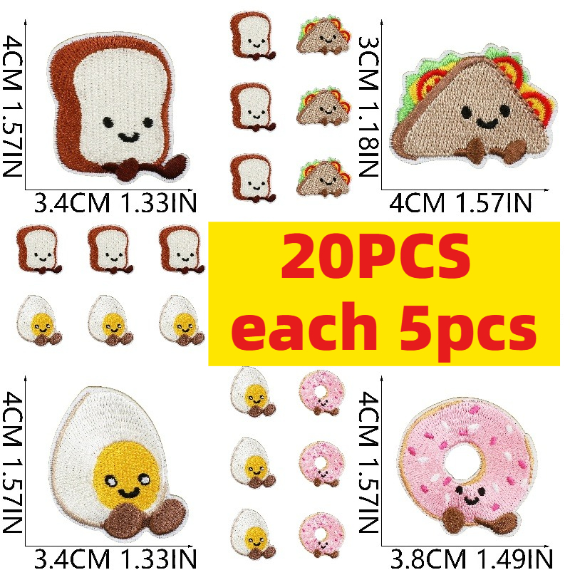 10/20 Pezzi Adesivi in Tessuto - Embroidery Egg recensione e prezzo