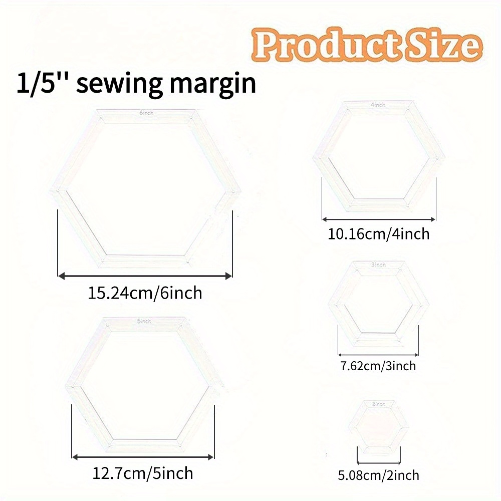 Set di 5 Modelli Esagonali per - Embroidery And Quilting recensione e prezzo