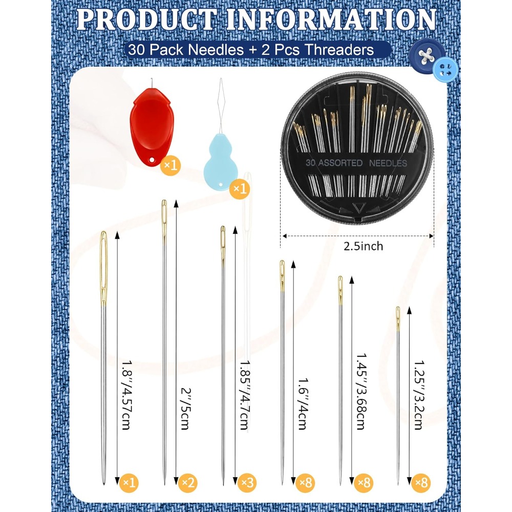 Set di 30 Aghi da Cucito in Ac - Embroidery And Quilting recensione e prezzo