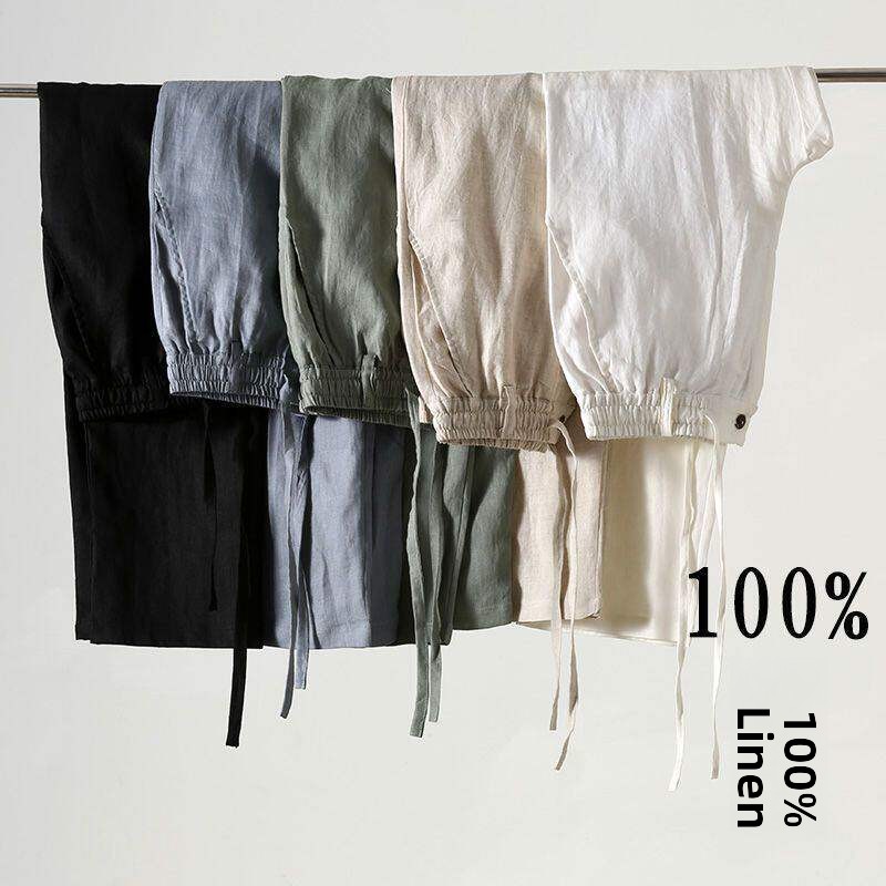 Pantaloni Casual da Uomo in Co - Linen Fabric Natural recensione e prezzo