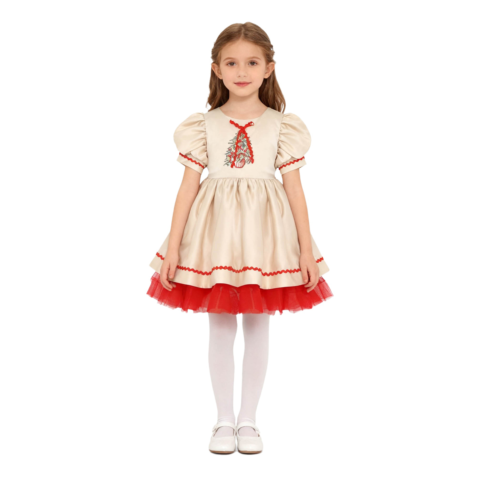 Abito da Babbo Natale per bamb - Embroidery Dress recensione e prezzo