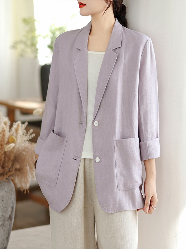 Giacca Casual in Cotone e Lino - Linen Fabric Natural recensione e prezzo