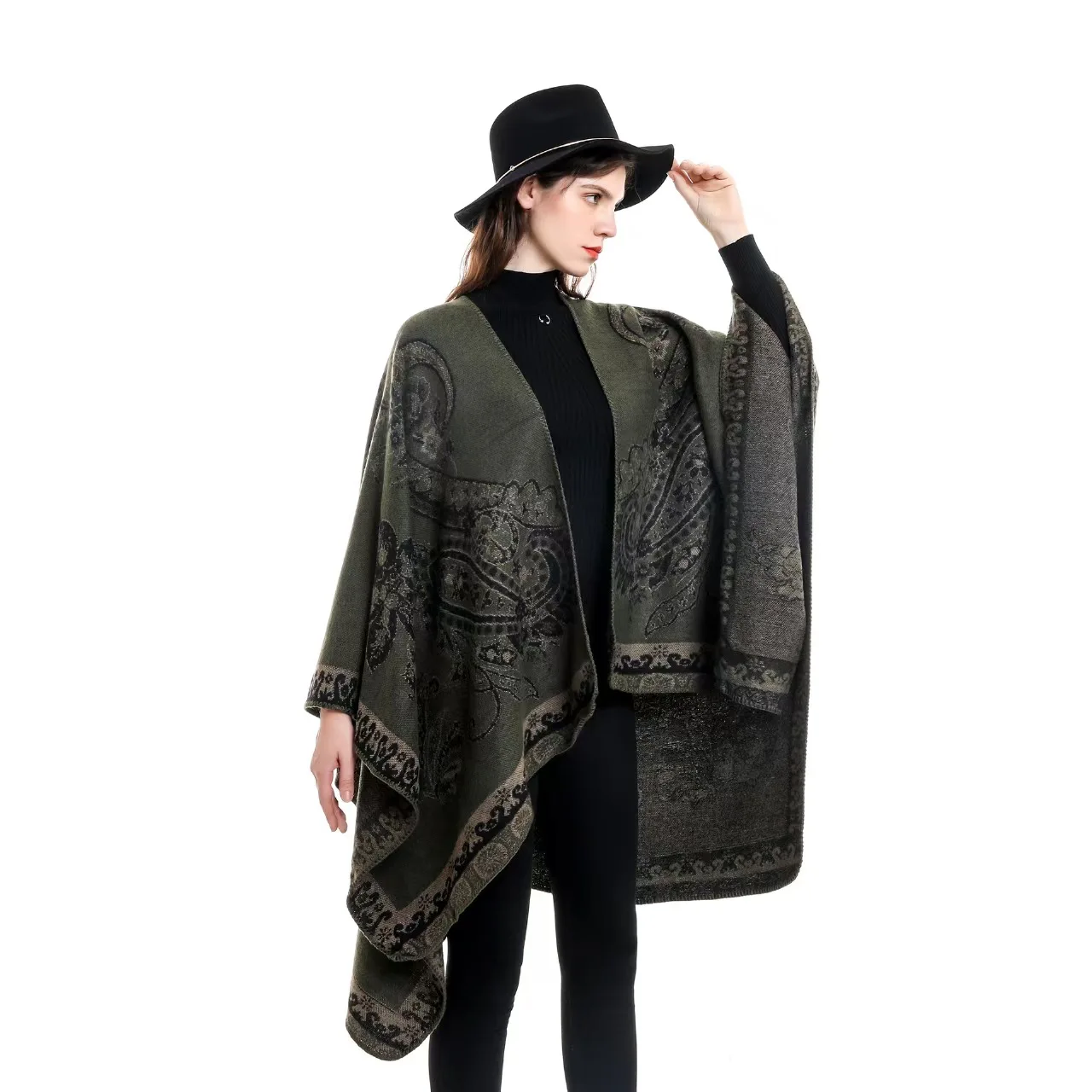 Mantella scialle calda da donn - Embroidery X Pattern recensione e prezzo