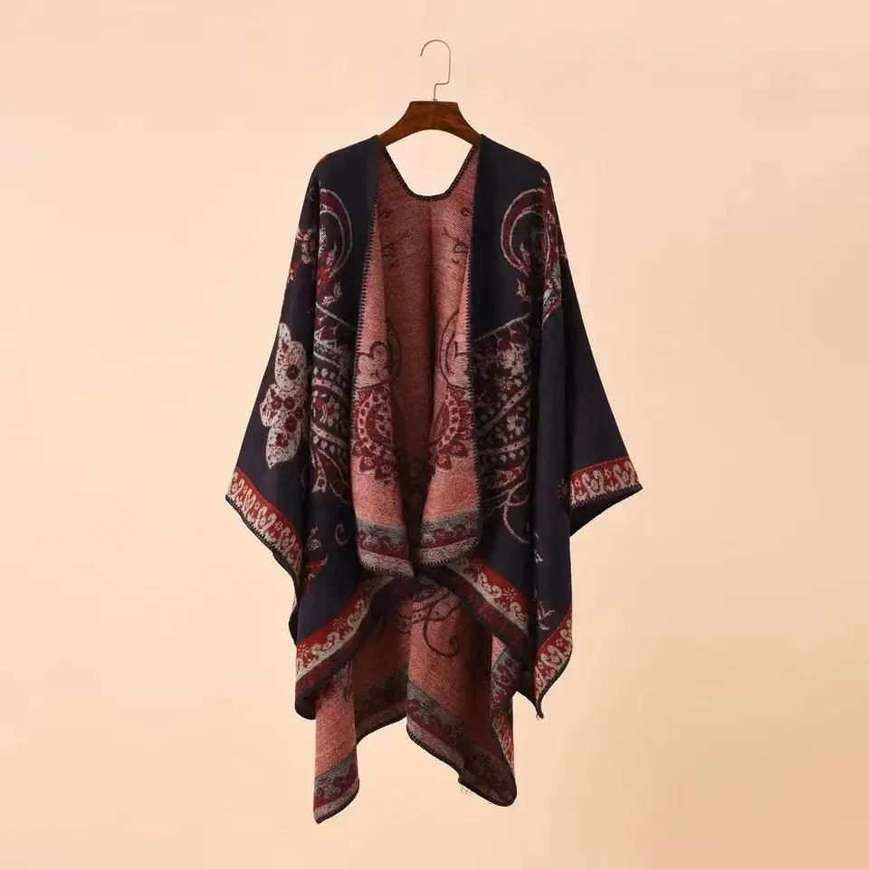 Mantella scialle calda da donn - Embroidery X Pattern recensione e prezzo