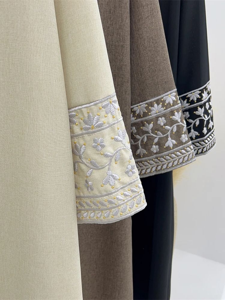 Fiore di lino ricamato Abaya 2 - Embroidery Kebaya recensione e prezzo